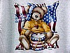 Bear With Flag/Drum Gray T-Shirt