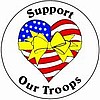 2 1/4 " Button Support Our Troops