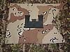 Guidon 1 sided Engineer embroider'd Iraqi Freedom Camo Desert 12"L X9.5"W