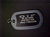1 each Dog Tag OIF Special Black Alum with Silencer and small chain